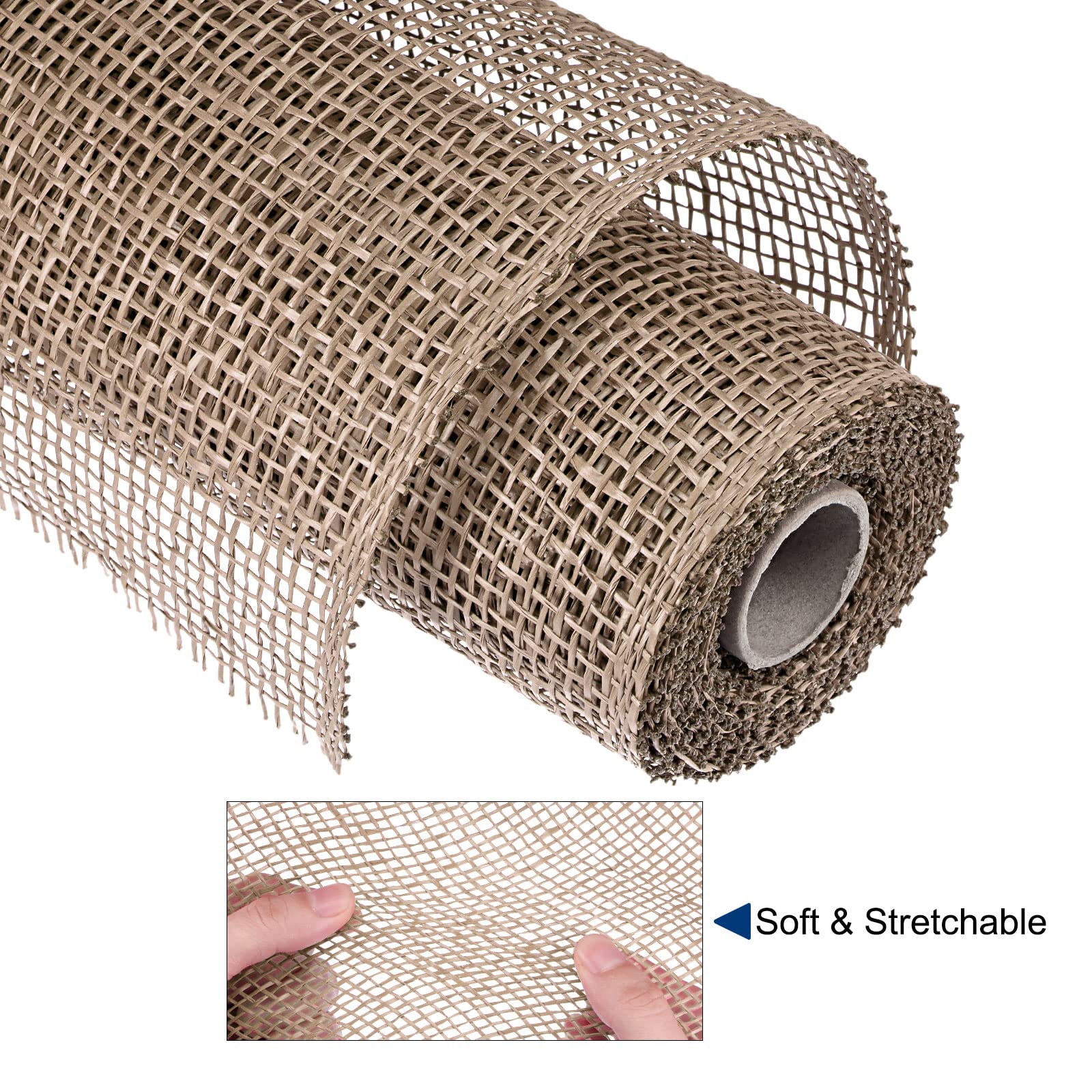 Nastro Decorativo In Iuta Di Polipropilene 26cm X 10m – Tela Plastica Metallicata Per Ghirlande (Crema + Oro)