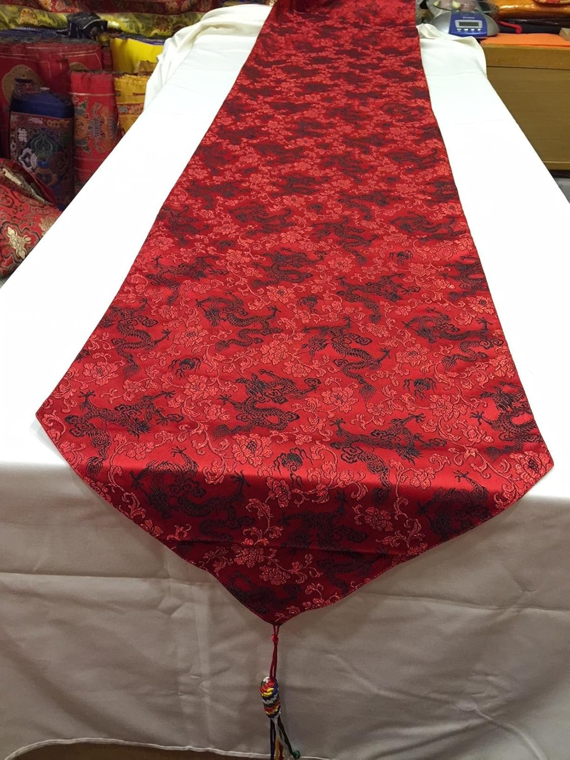 Tibetan Buddhist Dragon Design Large Size Silk Brocade