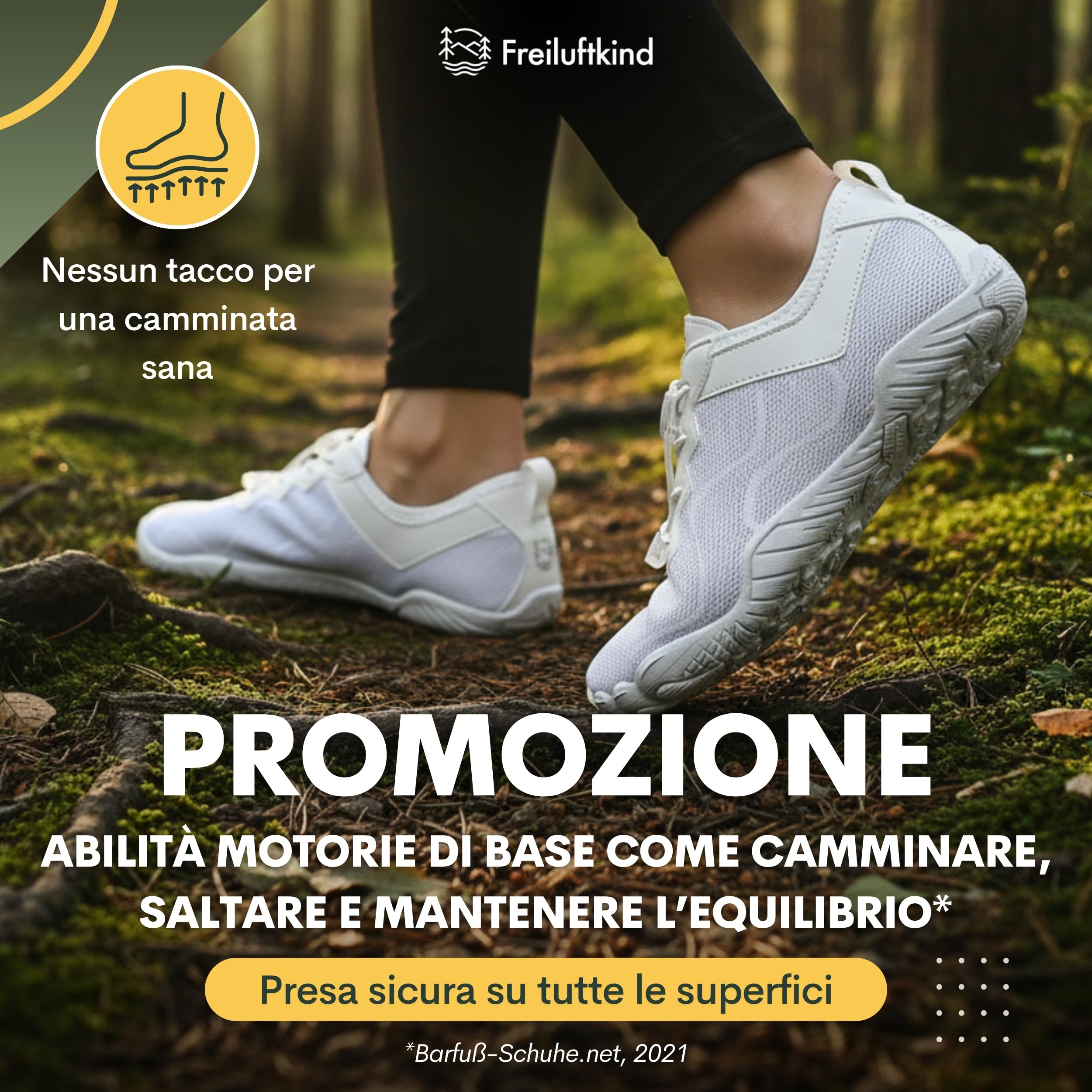 Freiluftkind Kokoda Barefoot Shoes Antiscivolo – Il Scarpe Barefoot Perfetto per la Tua Avventura – Scarpe Barefoot Uomo e Donna