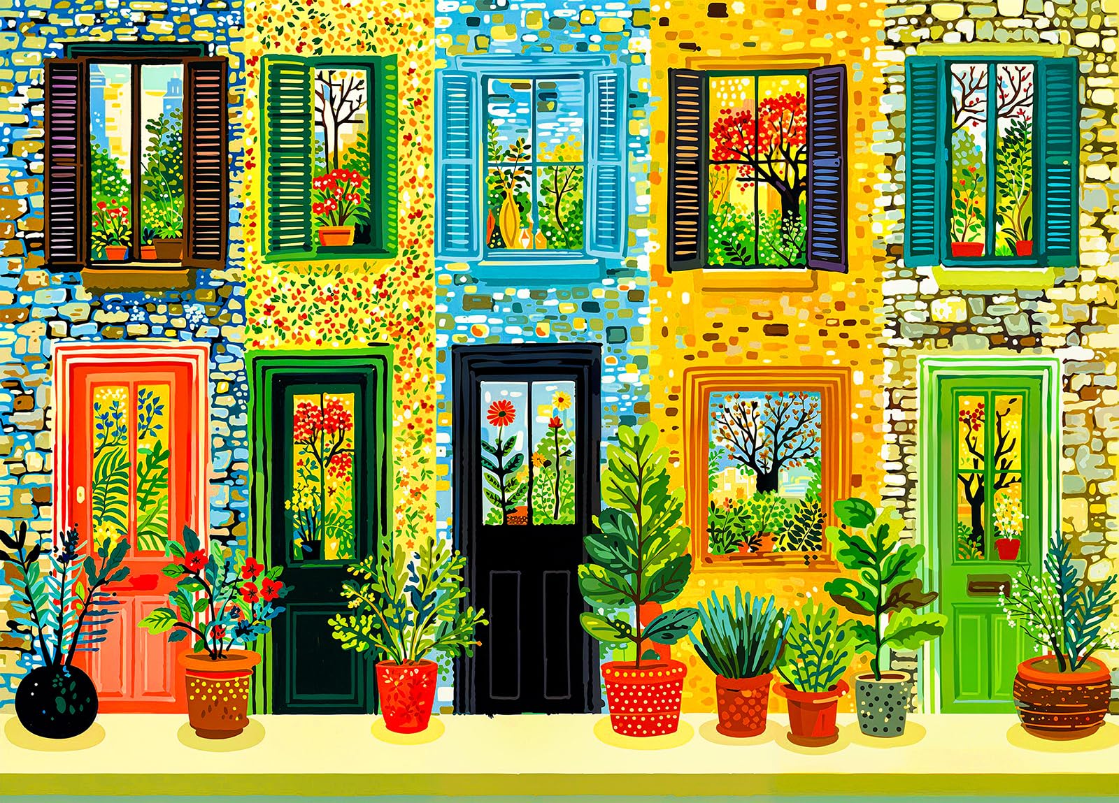 House Plants Jigsaw Puzzles for Adults 1000 Jigsaws Windows Plants 1000 Piece Jigsaw Puzzles for Adults โ image 1
