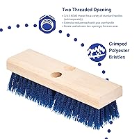 Vista 6 de Carlisle FoodService Products 36193P14 Cepillo de limpieza de cubierta de polipropileno de 10 pulgadas de color azul