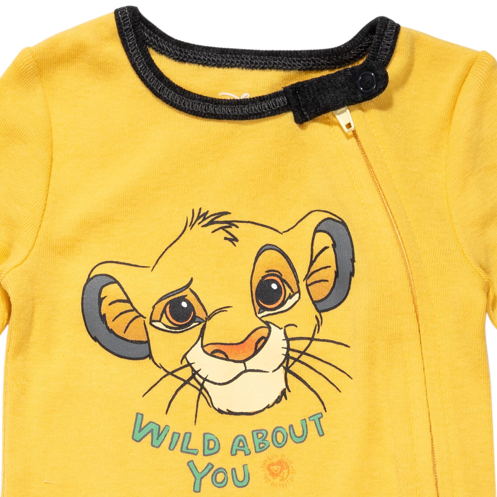 Disney Lion King Simba 2 Pack Zip-Up Snap Long Sleeve Sleep N' Play Coverall