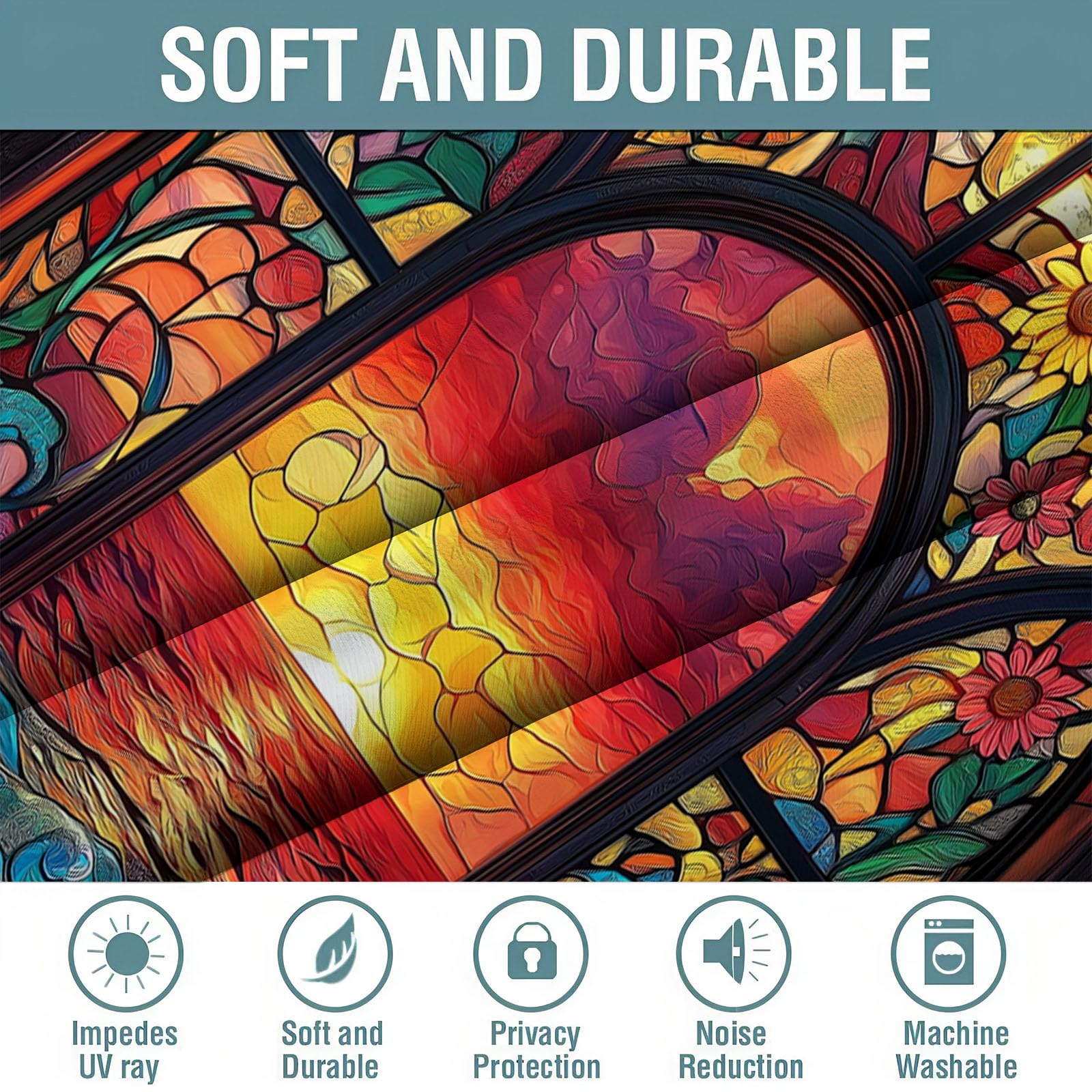 2 Tende Oscuranti Termiche Vetrate Tenda Isolante Finestre Ad Arco Tenda per Soggiorno Camera e Interni Pannelli, 140L X 160A cm, Rosso