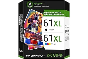 Premium Remanufactured HP 61XL Black Ink Cartridge for HP Envy 4500 5530 Printers
