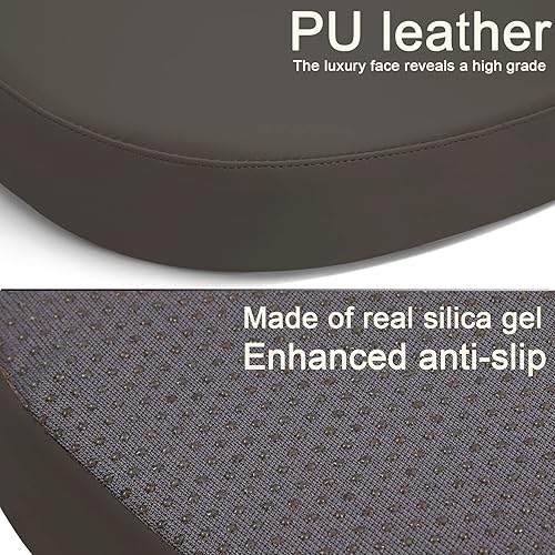 Miniatura 6 de BUYUE Juego de 4 cojines magnéticos antideslizantes mejorados para taburetes de bar, de piel sintética de lujo, impermeables, para taburetes de