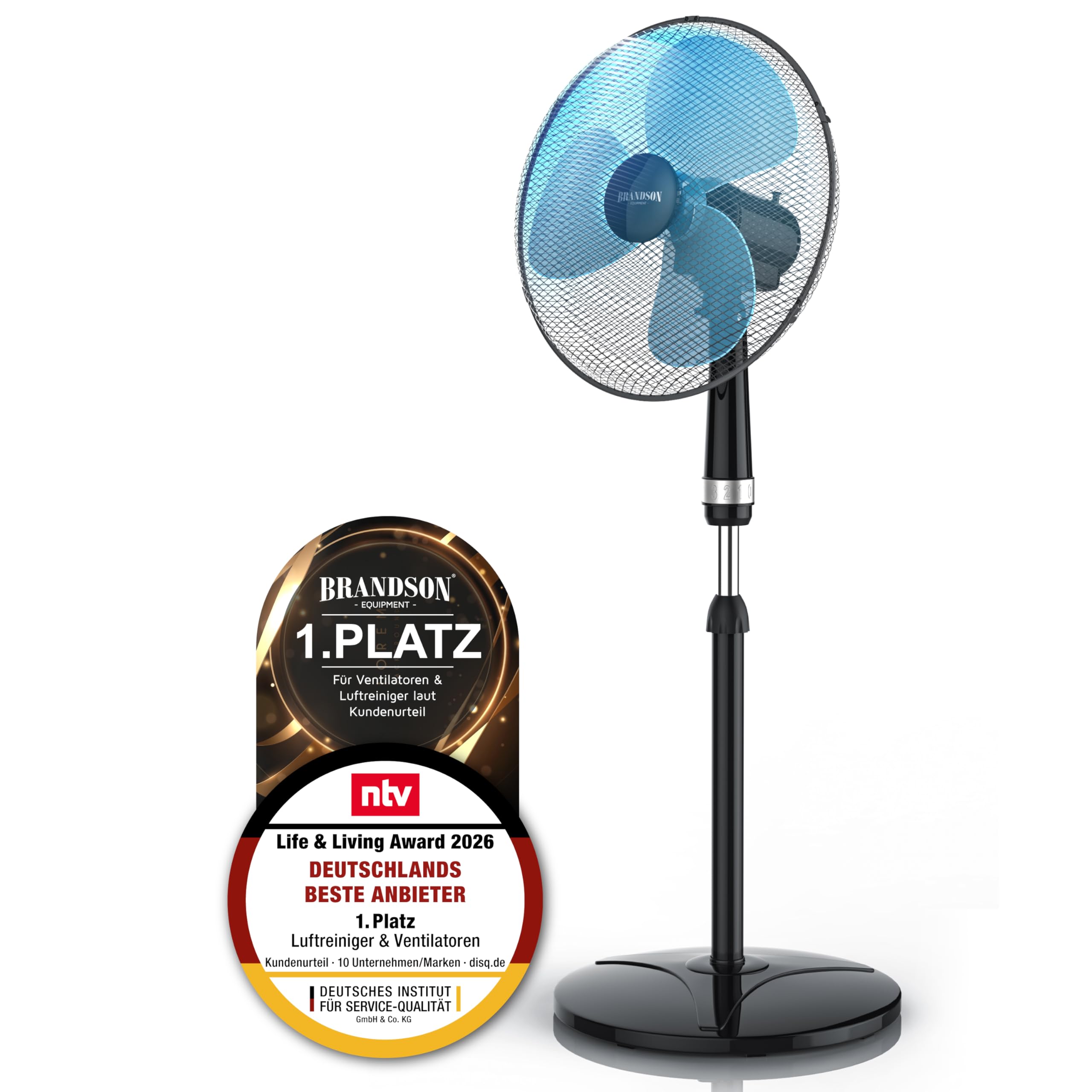 Brandson DE Standventilator mit und Ohne Fernbedienung 50 W