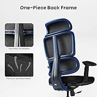 Vista 4 de EUREKA ERGONOMIC Lena Silla de oficina de malla, silla de oficina ergonómica, silla de escritorio con respaldo alto con reposacabezas de gran