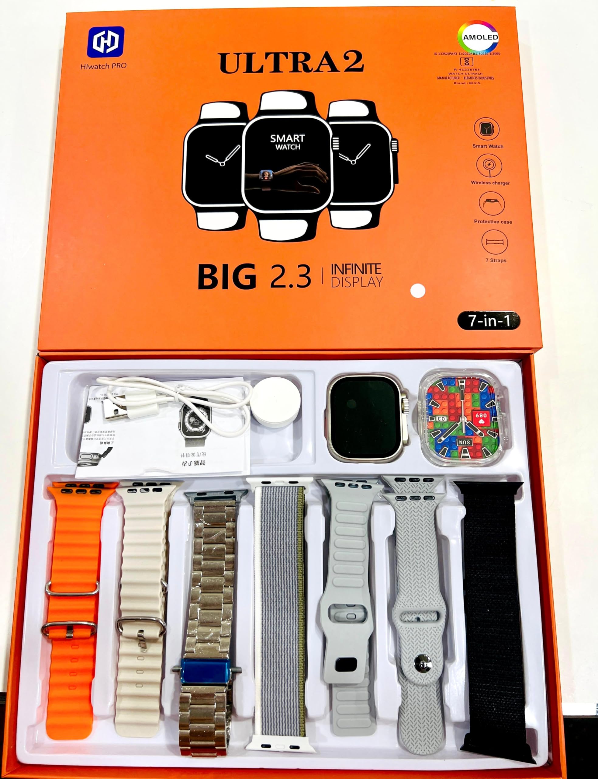 SE HUB Watch 8 Ultra 2 7 in 1-49 MM BT Calling Sports Mode Fitness 7 Belt with 1 Smart Watch for Men & Women Smartwatch (White) (B0D9XYRBSK) Amazon Price History, Amazon Price Tracker