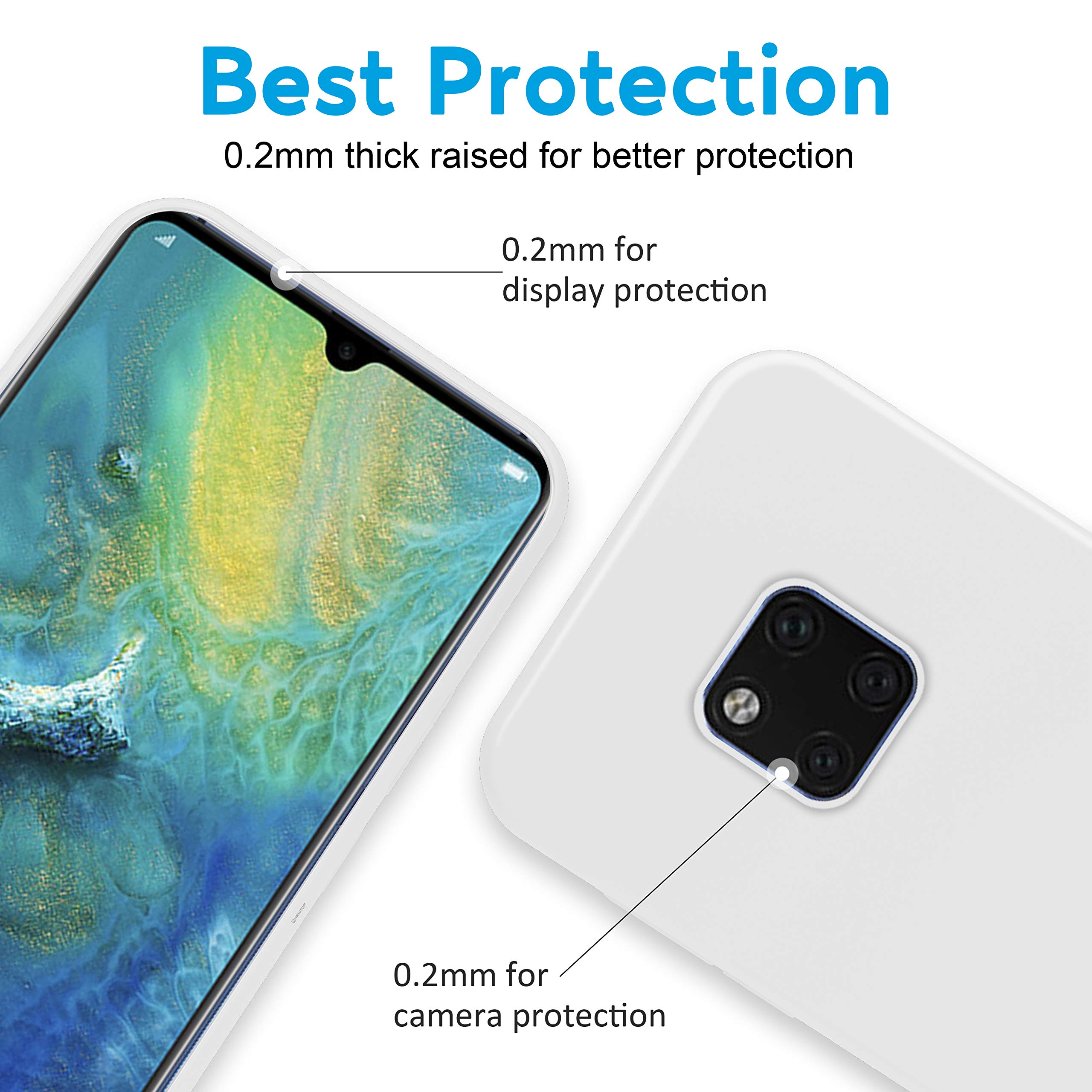 N NEWTOP Cover Compatibile per Huawei Mate 20, Custodia Crystal Case