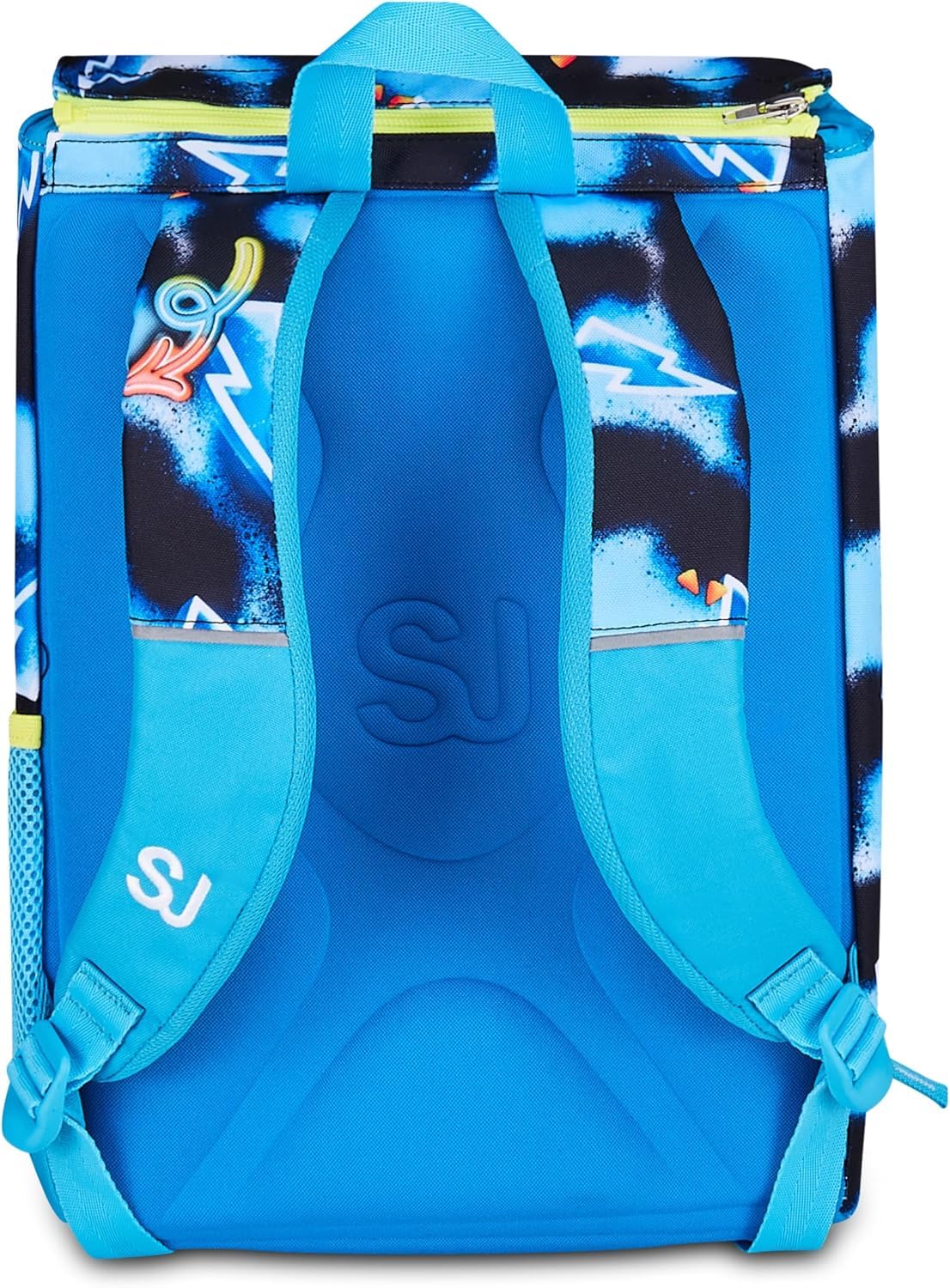 Seven. Schoolpack Zaino Scuola SJ Gang GLOWGAME Calcio Pallone Led Estensibile + Astuccio Completo 3 Zip + Portachiavi Omaggio
