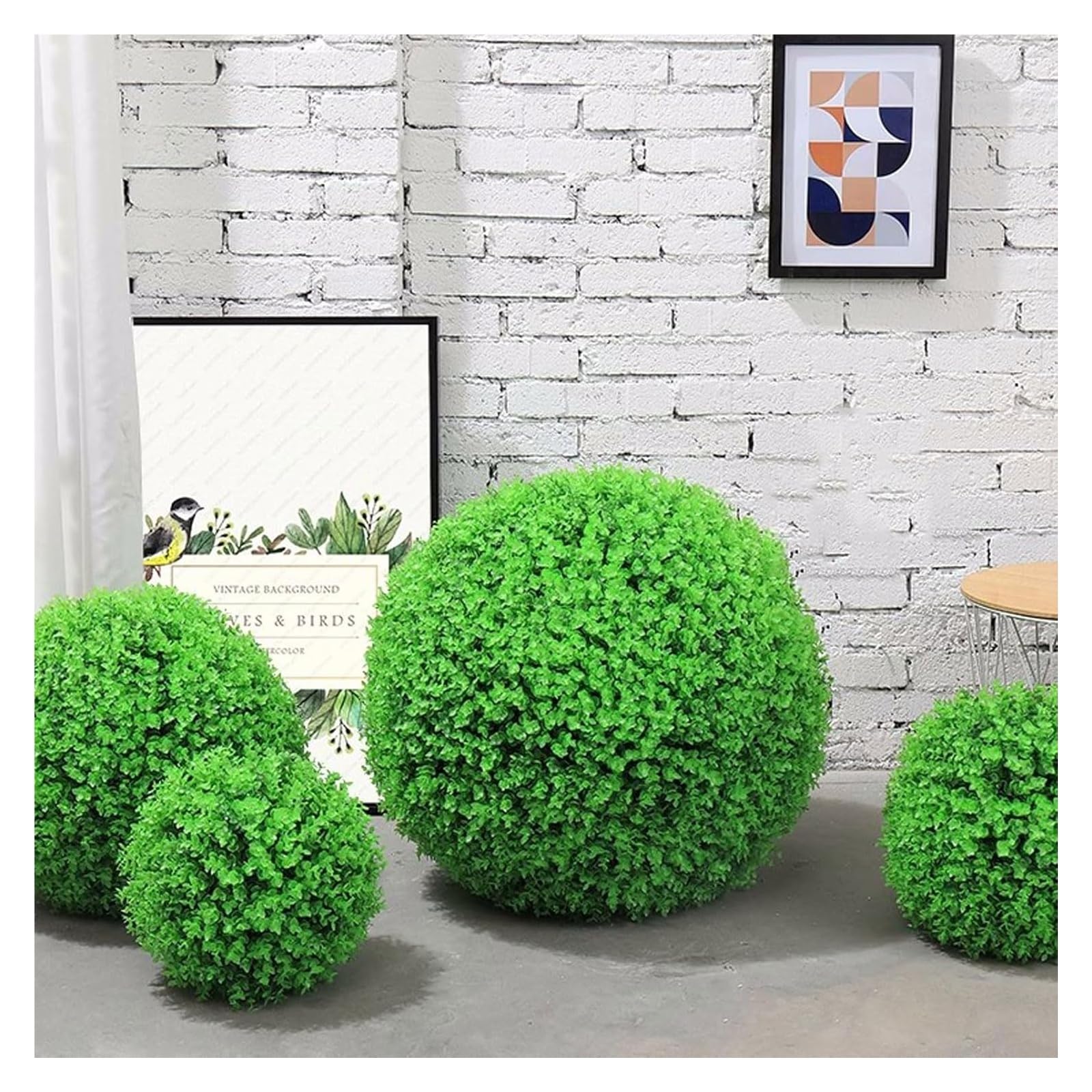 Bolas de césped artificial, bola topiaria de boj artificial, plantas artificiales decorativas de vegetación artificial, esferas grandes for jardín al aire libre, bolas decorativas de boj(Purple,30cm)
