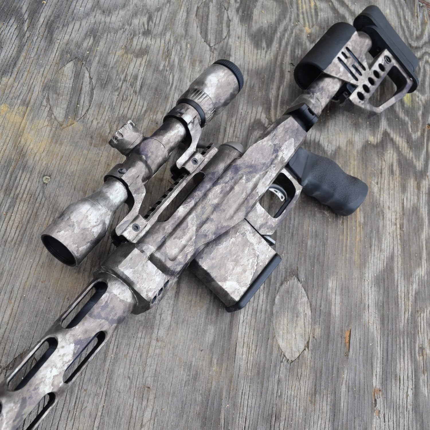 GunSkins Gear Skin - Premium Vinyl 8" x 50" Single Sheet - Easy to Install Universal Kit - 100% Waterproof Non-Reflective Matte Finish - Made in USA - A-TACS AUX : Sports & Outdoors