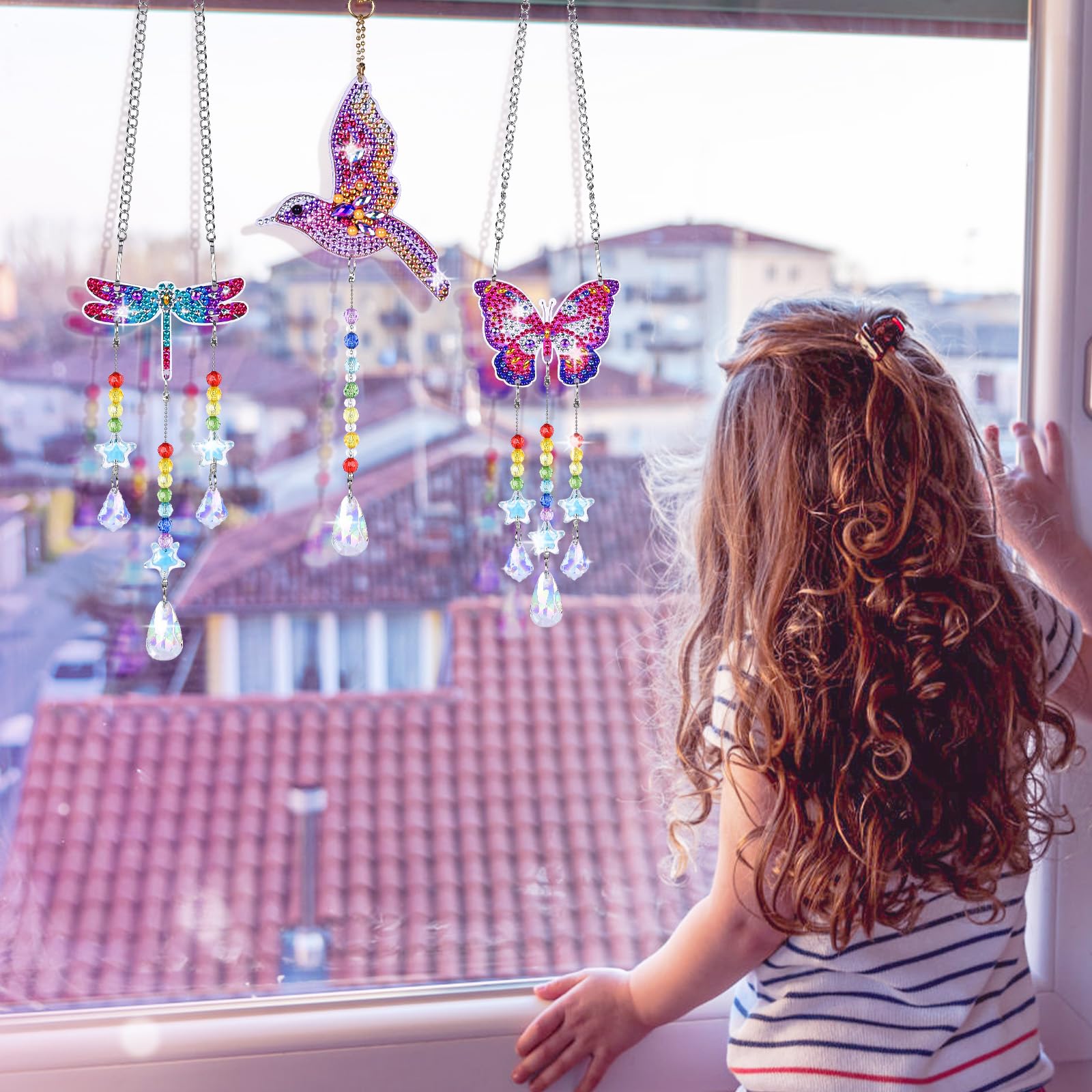 FORMIZON Diamond Painting Sonnenfänger Windspiel Bastelset, 5D Anhänger für Mädchen