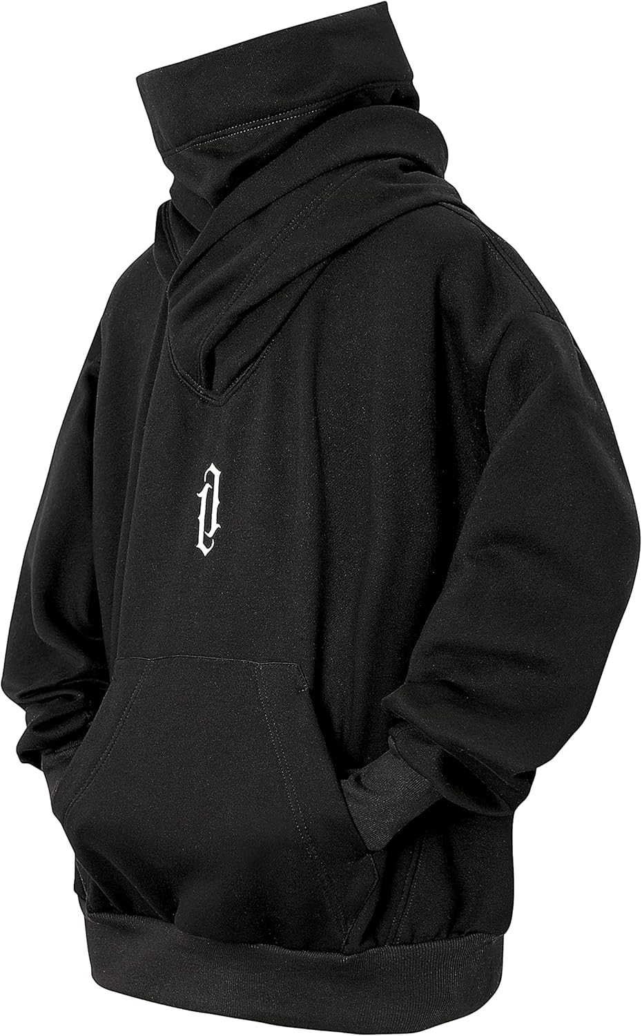 Niepce Inc Streetwear Men's Oversized Heavyweight Hoodie with Neck Gaiter - Image 8