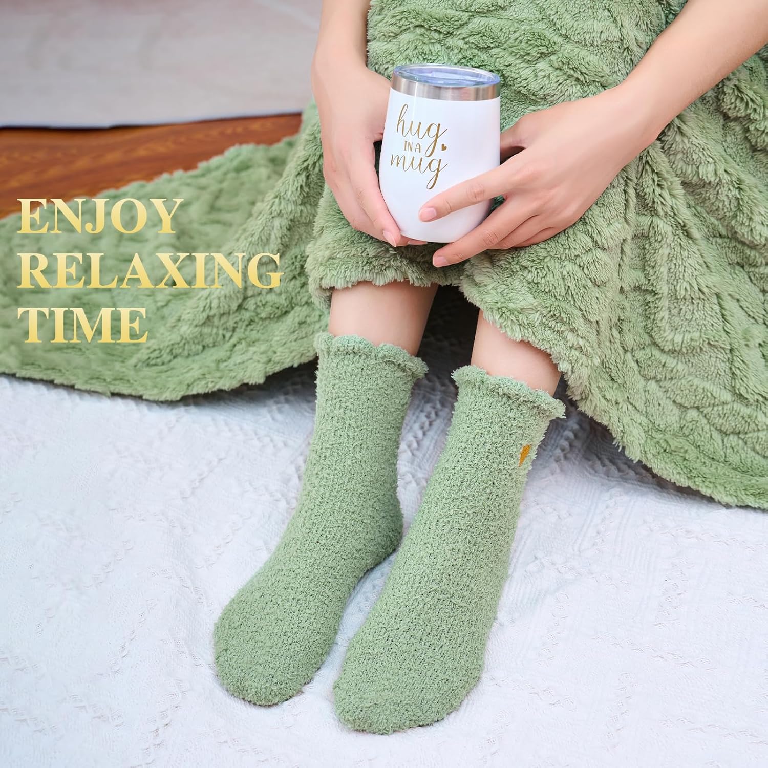 Get Well Gifts for Women Self Care Gifts Basket - Relaxing Spa Care Package After Surgery Valentines Day Birthday Gift - Feel Better Sympathy Gift Set for Her Mom Sister Friend Wife (Green) - Image 4