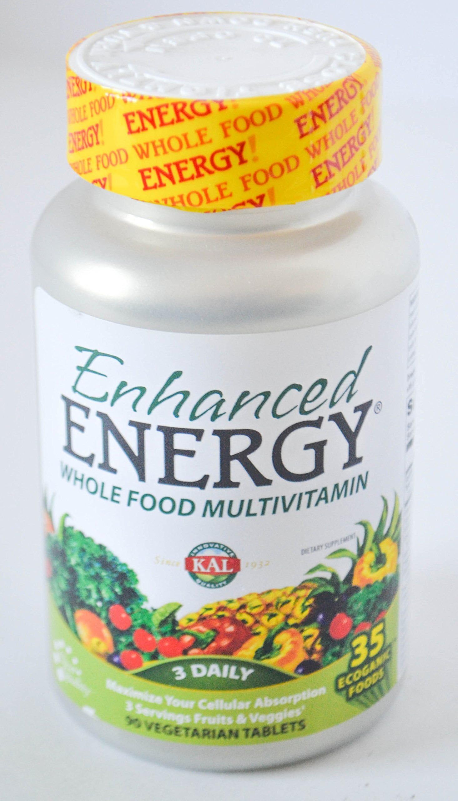 Enhanced Energy Whole Food Multivitamin 3 Daily 90 Vegetarian Tablets
