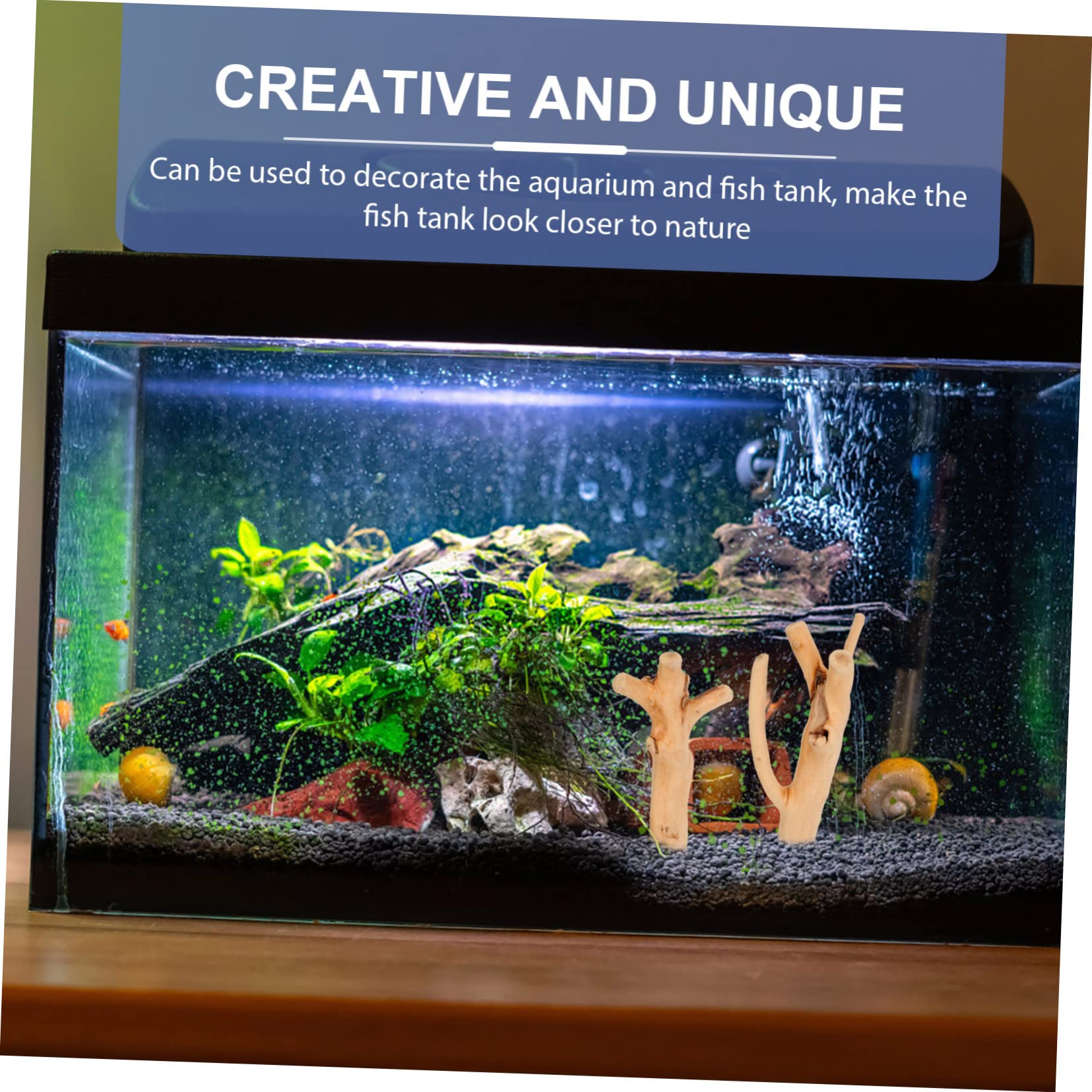 Levemolo 10pcs Natural Driftwood Coral Fish Tank Decoration Real Branch for Aquarium Beautification