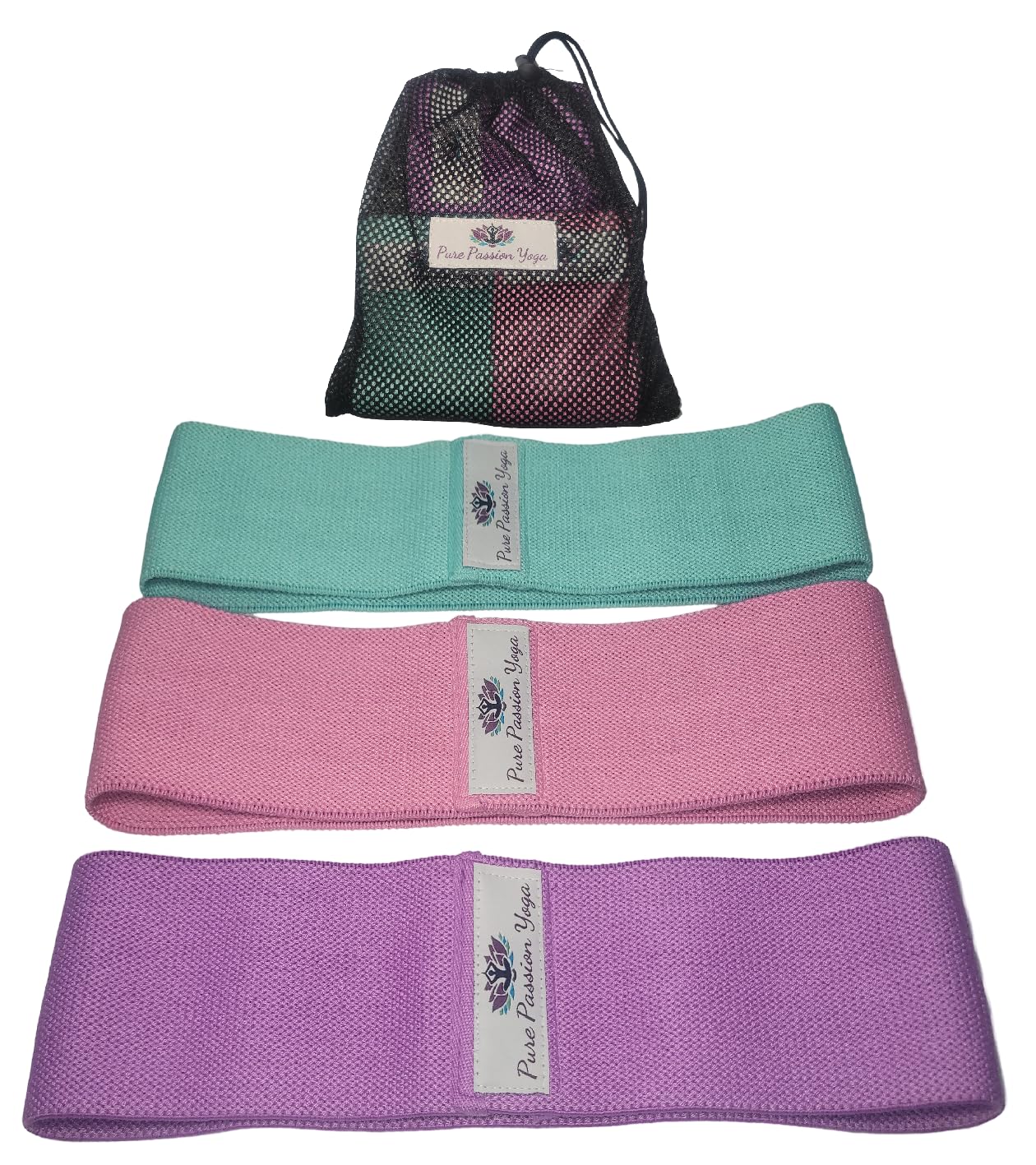 Fabric Resistance Band Set 3 Tension Bands with Carrying Bag Fabric Resistance Bands for HIPS Glutes Workouts