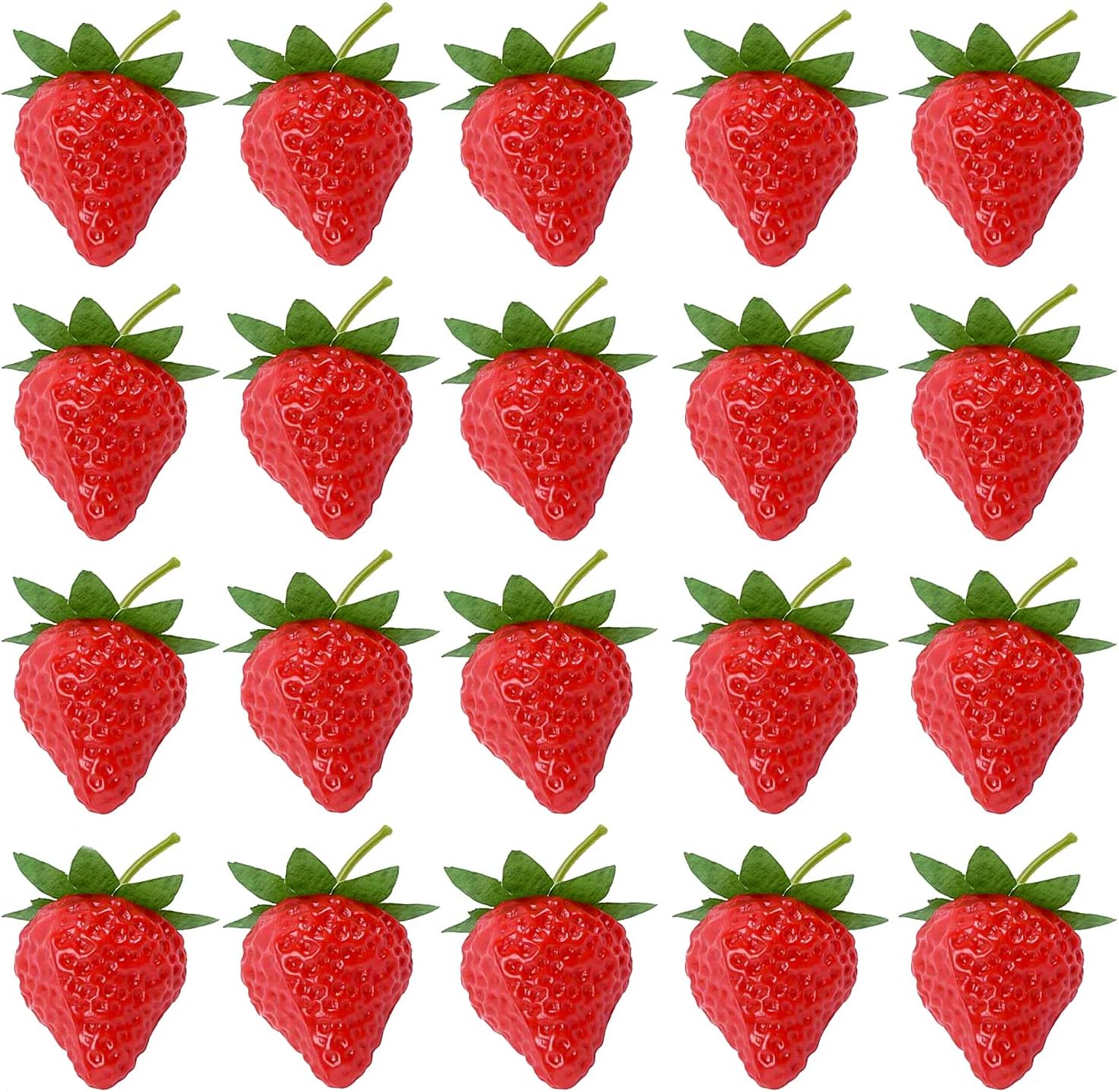 32Pcs Artificial Strawberries Fake Fruit Fake Strawberries