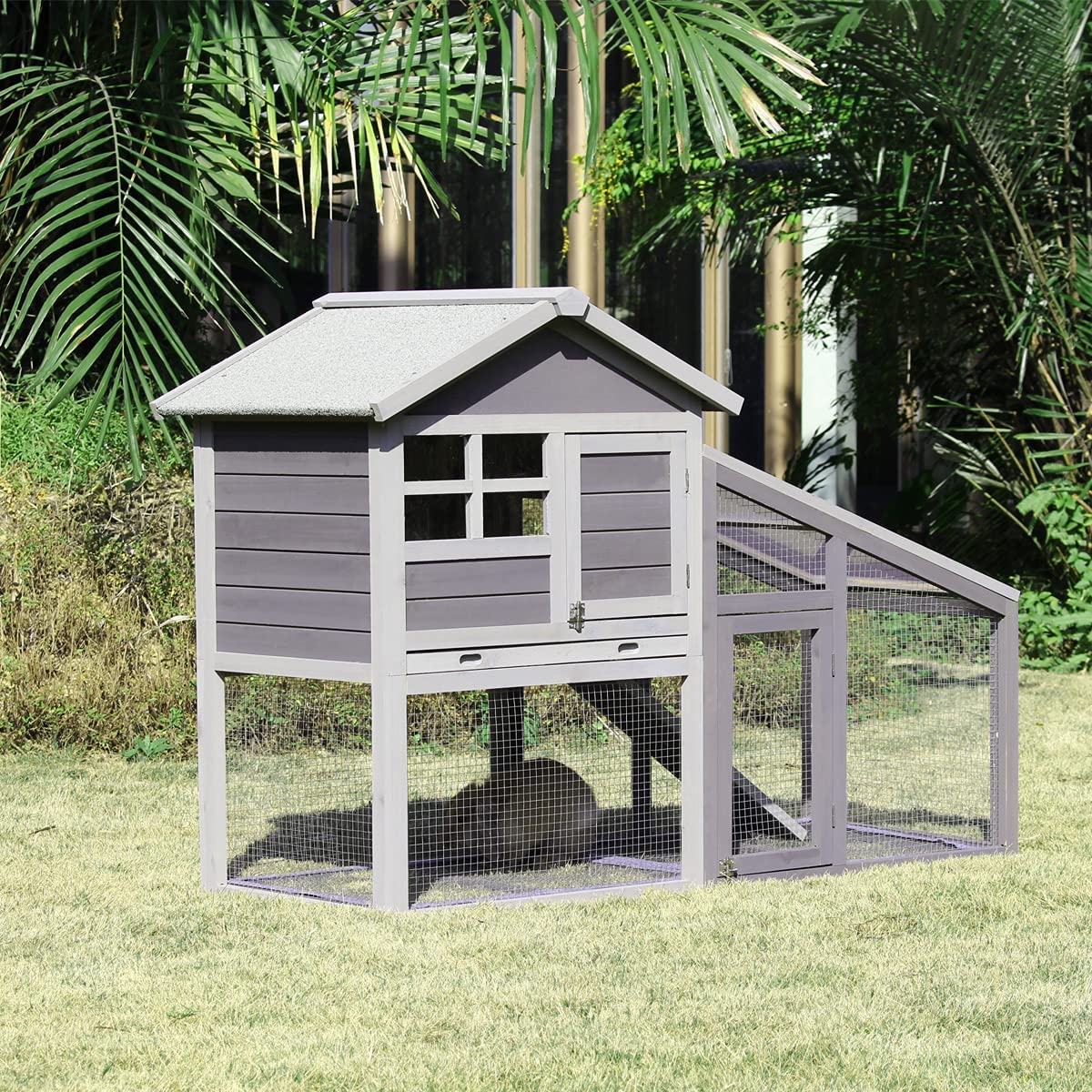 Buy Tradgo 57'' Indoor Rabbit Hutch with Pull Out Tray & Run, 2 Story