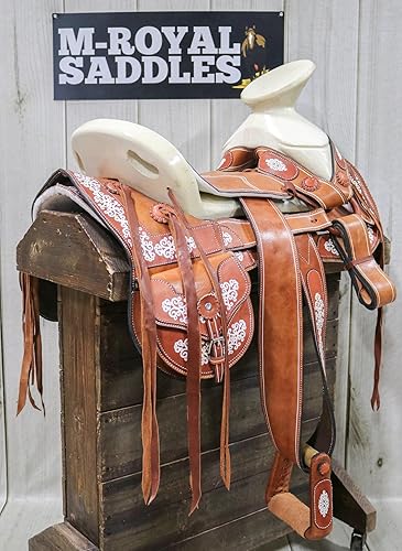 Miniatura 4 de Sillín Montura Charra Pintada Charro Mexican Horse de 15"