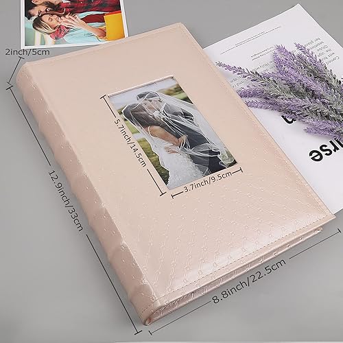 Miniatura 2 de RECUTMS Álbum de fotos de 300 bolsillos, 4 x 6 pulgadas, núcleo de papel, página de notas de piel sintética, álbum de fotos, álbum de fotos, día de