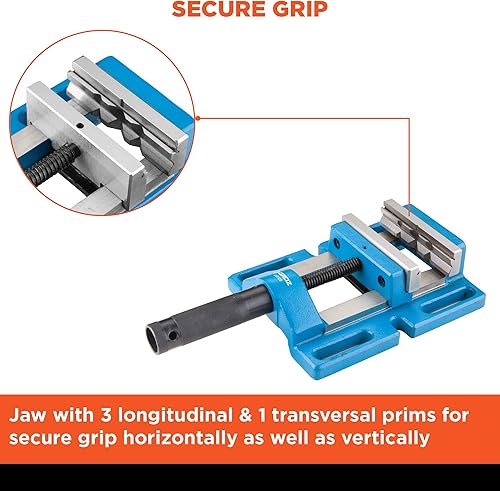 Miniatura 3 de Groz 35122 Tornillo de prensa de taladro Uni-Grip de 5 pulgadas, recubierto de polvo