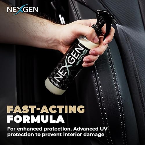 Miniatura 2 de Nexgen Acondicionador interior (8 onzas)  Fórmula no grasosa, bloqueo UV, aroma de cuero fresco, detalles de automóvil sobre la marcha, suministros