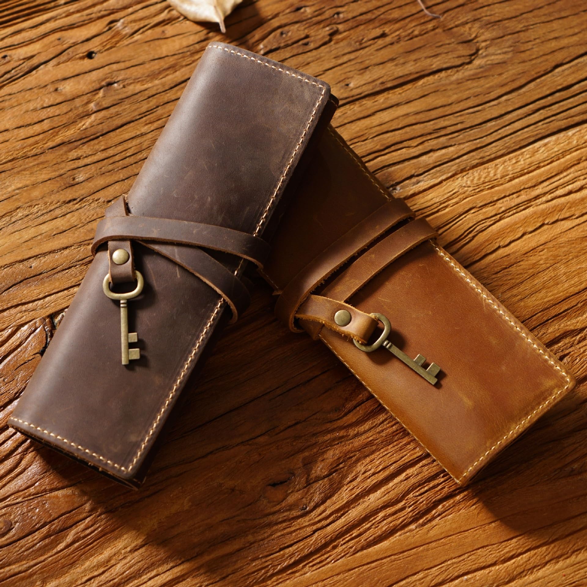 Crazy Horse Leder-Bleistiftrolle