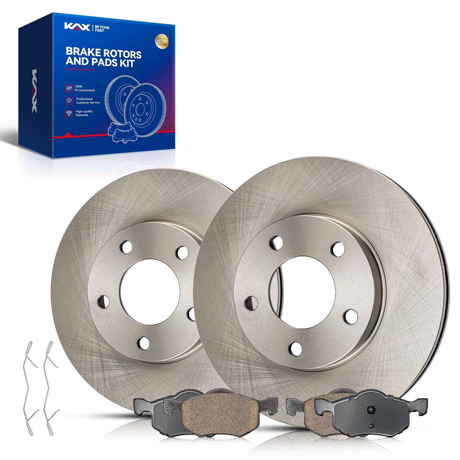KAX Front Brake Kit Fits Ford Escape 2001-2007, Mazda Tribute 2001-2006
