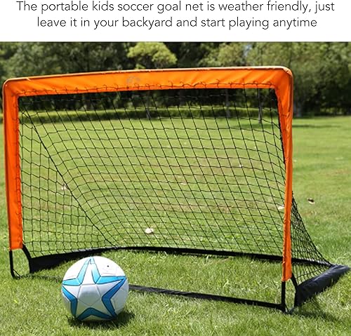 Miniatura 6 de Alomejor Portería de fútbol portátil, red de portería de fútbol para niños, juguete de portería de fútbol para playa, patio