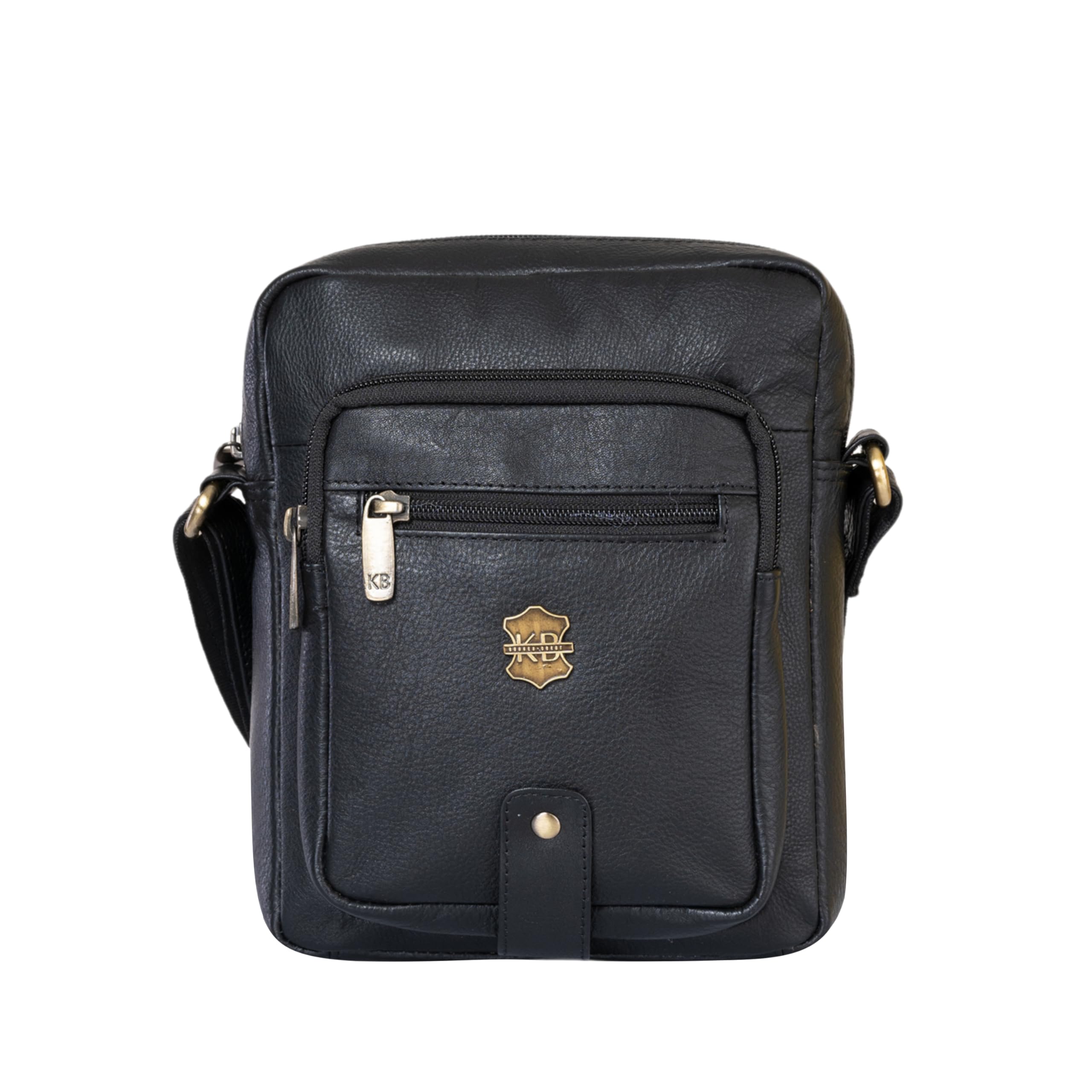 kruger-brent Citron 7" Genuine Leather Men Women Messenger Sling Bag | Multipurpose Cross-Body Bag For Travel, Work & College | Adjustable Strap | Multiple Pockets-picture-28