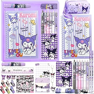 iseainno School Supplies Set Cute Stationery Gift Set Kawaii Back to School Including A5 NotebookPencil CasePens,Stickers,ID Badge holderRuler Eraser Perfect Easter Birthday Gifts for Kids