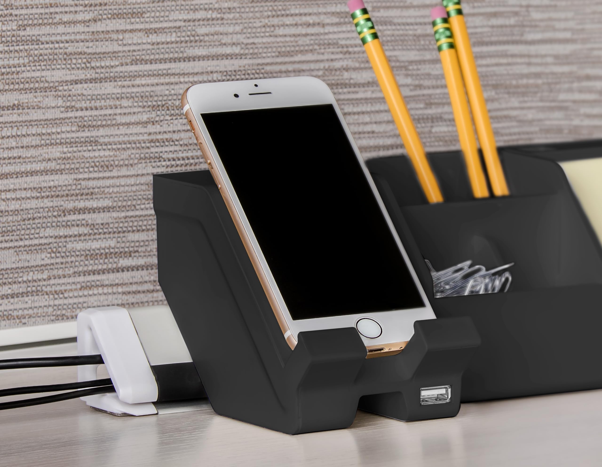Bostitch Office Konnect - Organizer da scrivania Kit da 9 pezzi. Nero