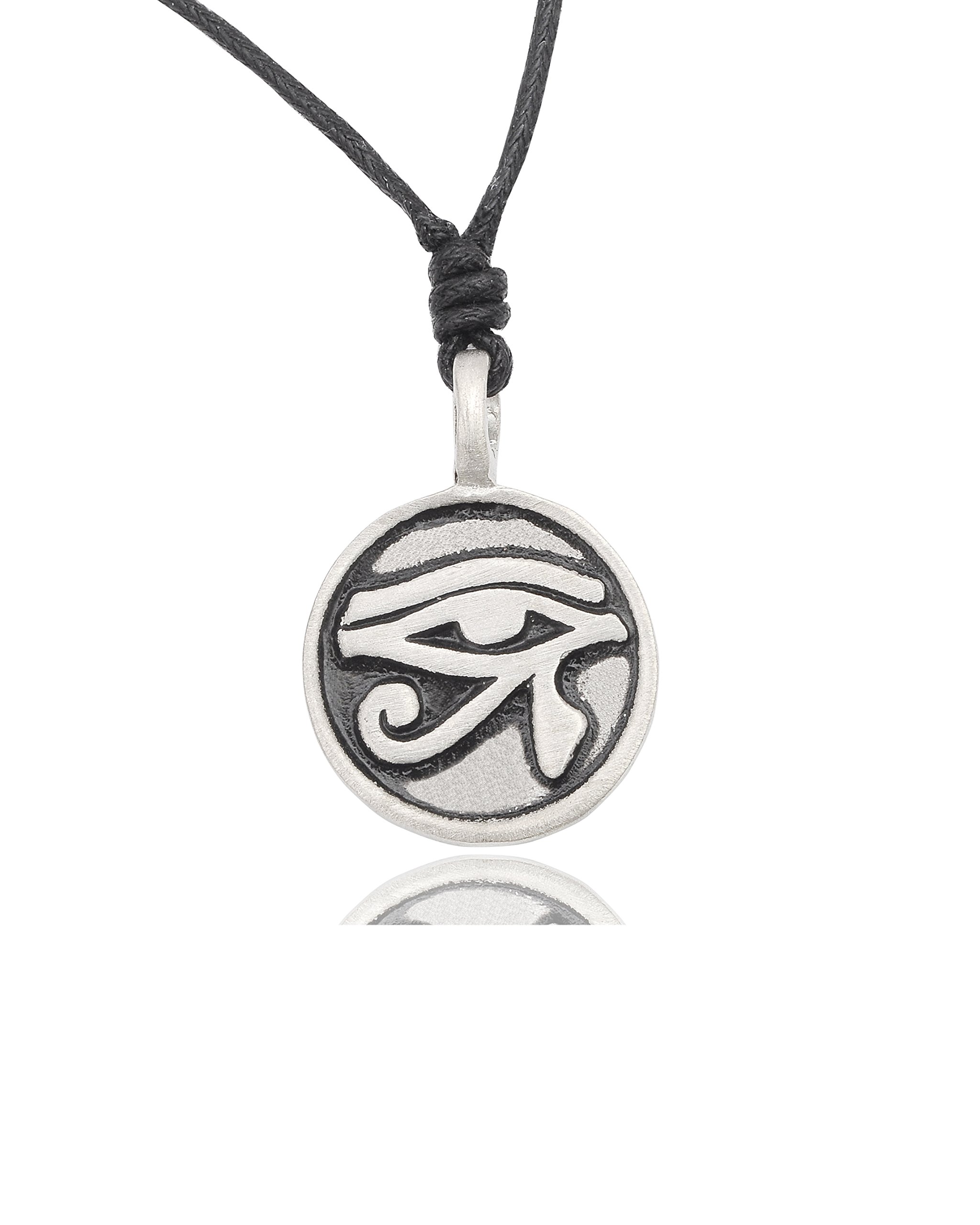 Egyptian Eye of Ra Horus Silver Pewter Gold Brass Charm Necklace Pendant Jewelry
