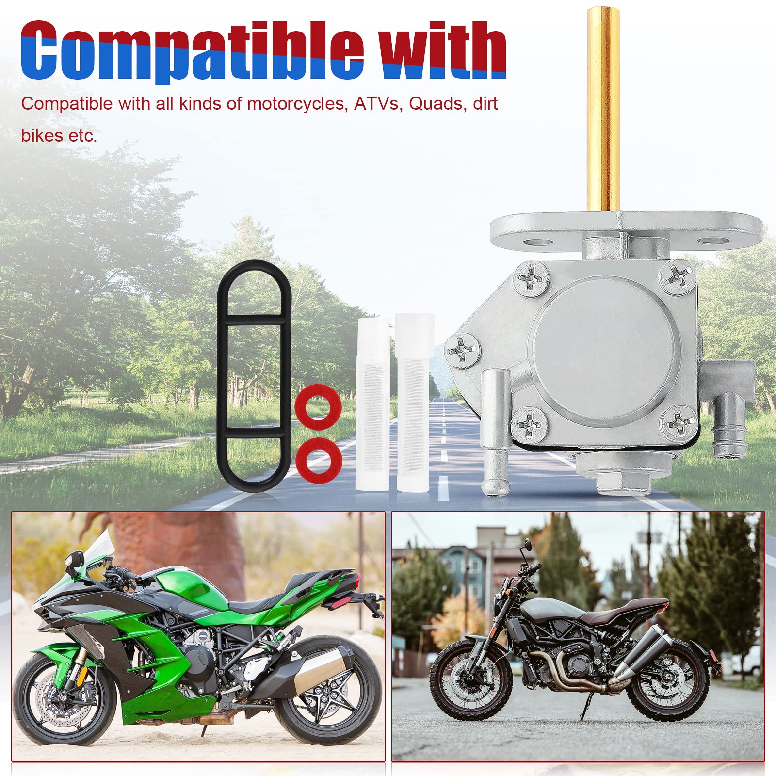 LT80 zawór paliwowy zbiornika gazu kompatybilny z Suzuki Quadsport Quadrunner 50 80 250 Z250 Z400 LTF250F LTF300F LTZ400 LTZ50 LT4WD Savage 650 LS650 LTF4WDX GSF1200S DR250 0 DR35 0 DR650SE