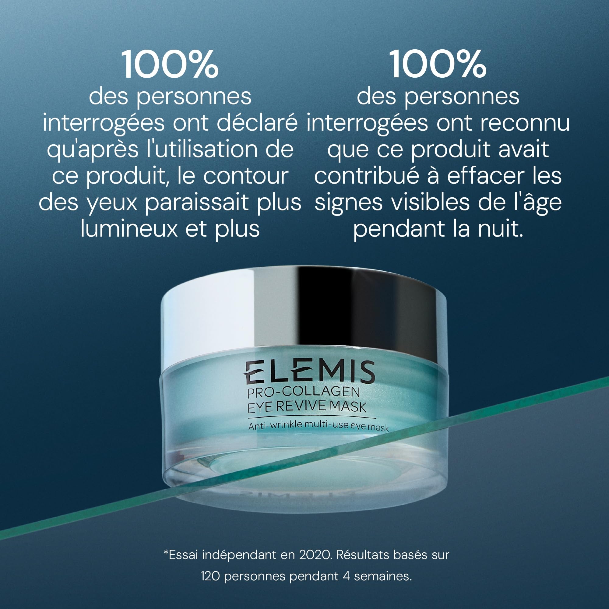 ELEMIS Pro-Collagen Masque contour des yeux 15 ml, crème anti-rides 3 en 1 pour les cernes, gel rafraîchissant pour la vision, illumine, hydrate et rajeunit, crème hydratante pour le regard