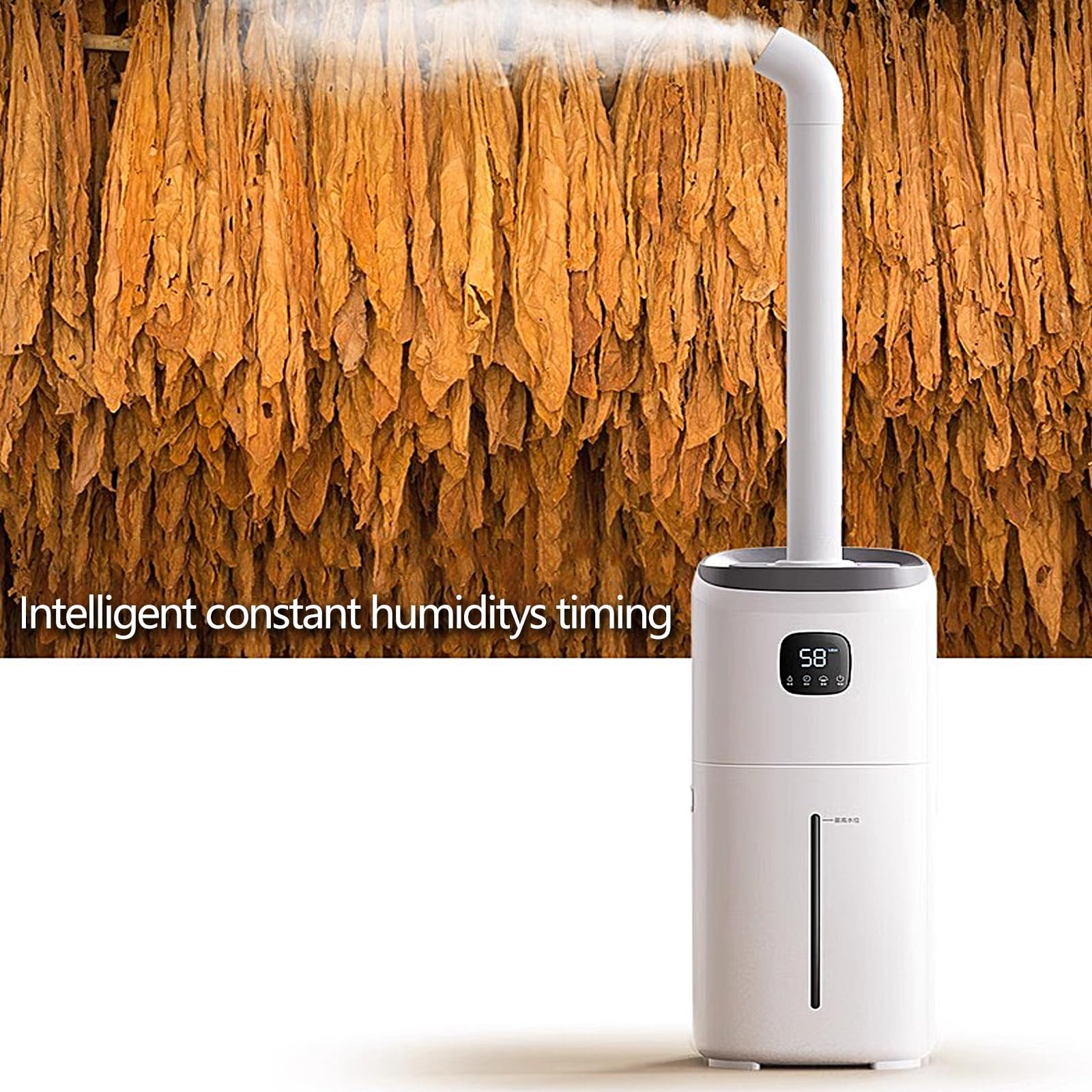 Silent Humidifiers for Bedroom with Remote Control, 15L 1200ml/h Output Air Humidifier, 5 Speed, 8h Smart Timing Whole House Humidifier for 60-120?