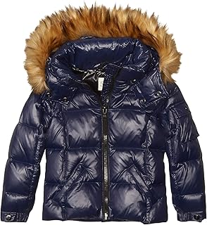 S13 girls Toddler Faux Fur Mogul Down Puffer