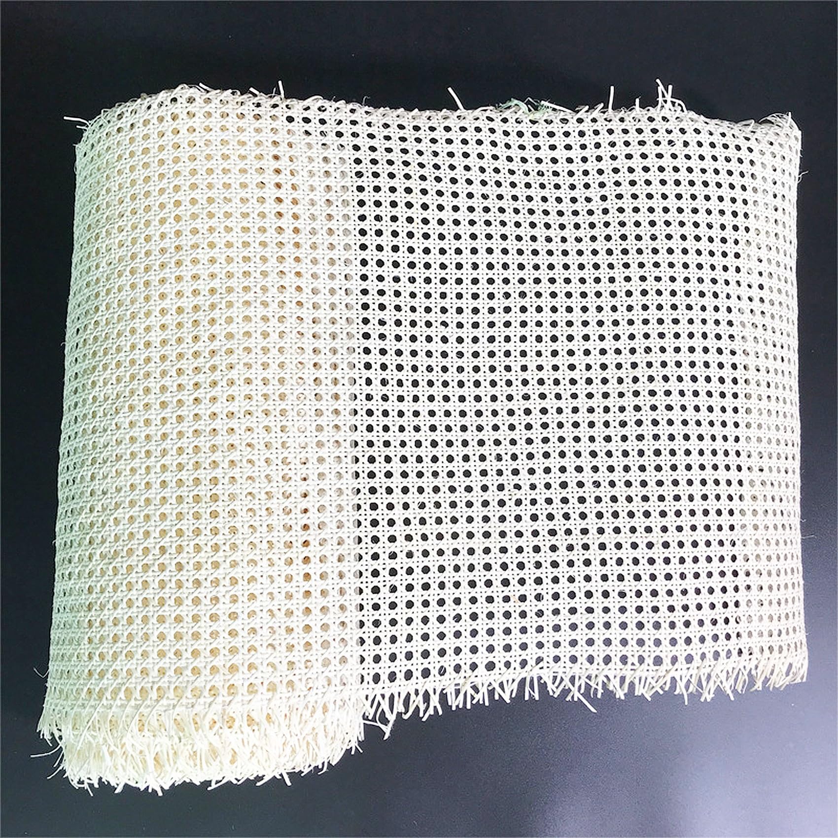 Rhuirkf One Color 31Inch Wide White Natural Rattan Cane Webbing Roll For Furniture, Rattan Webbing Sheet Roll, Natural Caning Material, Woven Open Mesh Roll For Chair Repair Diy Projects Cabinet, Bed(31X79inch)