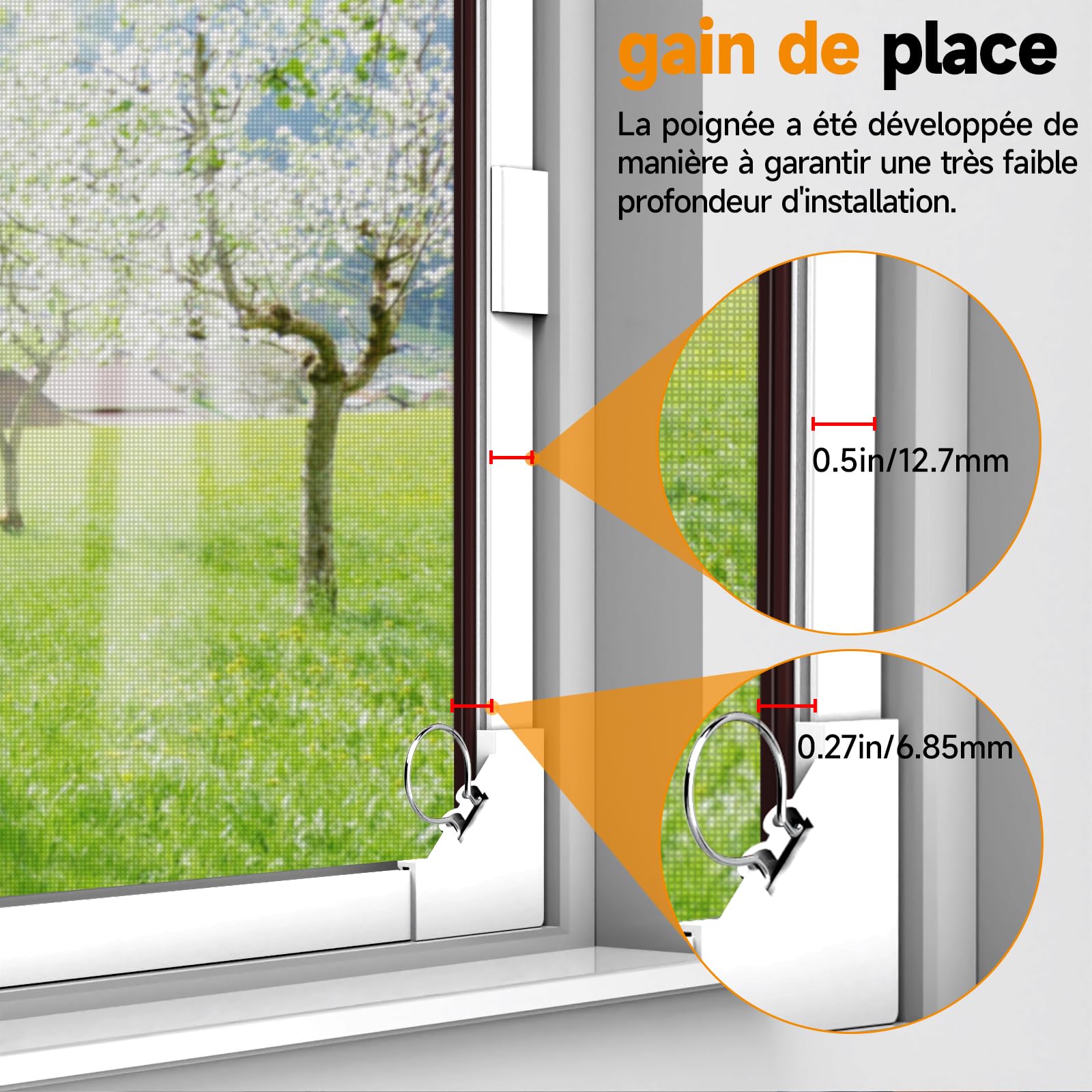 Moustiquaire Magnétique Fenêtre 130 x 150 cm Fibre de Verre | Cadre magnétique robuste, fixation stable, fibre de verre résistante, protection contre les insectes