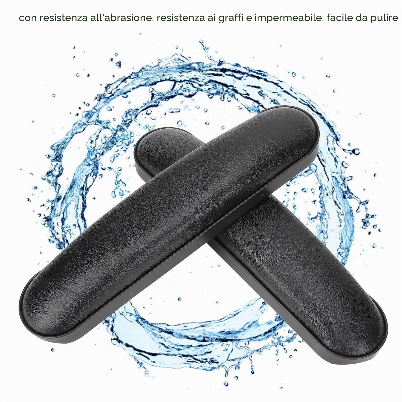 HERCHR Copertura del Bracciolo della Sedia a Rotelle, 2 Pezzi Copertura Imbottita per Bracciolo Universale per Sedia a Rotelle Accessori per Cuscino Antidecubito per la Sostituzione