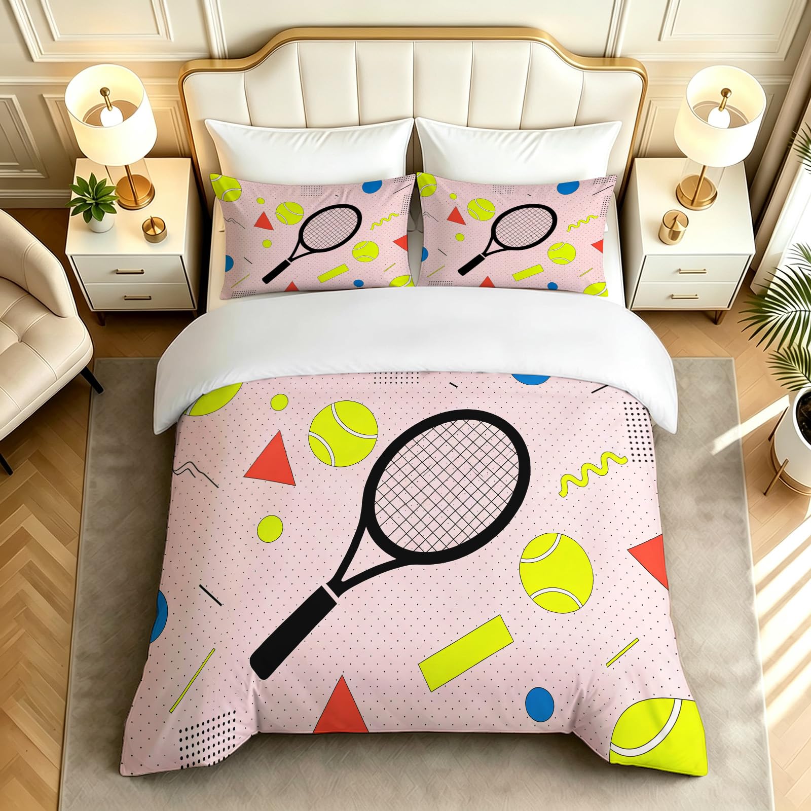 Set Copripiumino Una Piazza e Mezza Racchetta Da Tennis