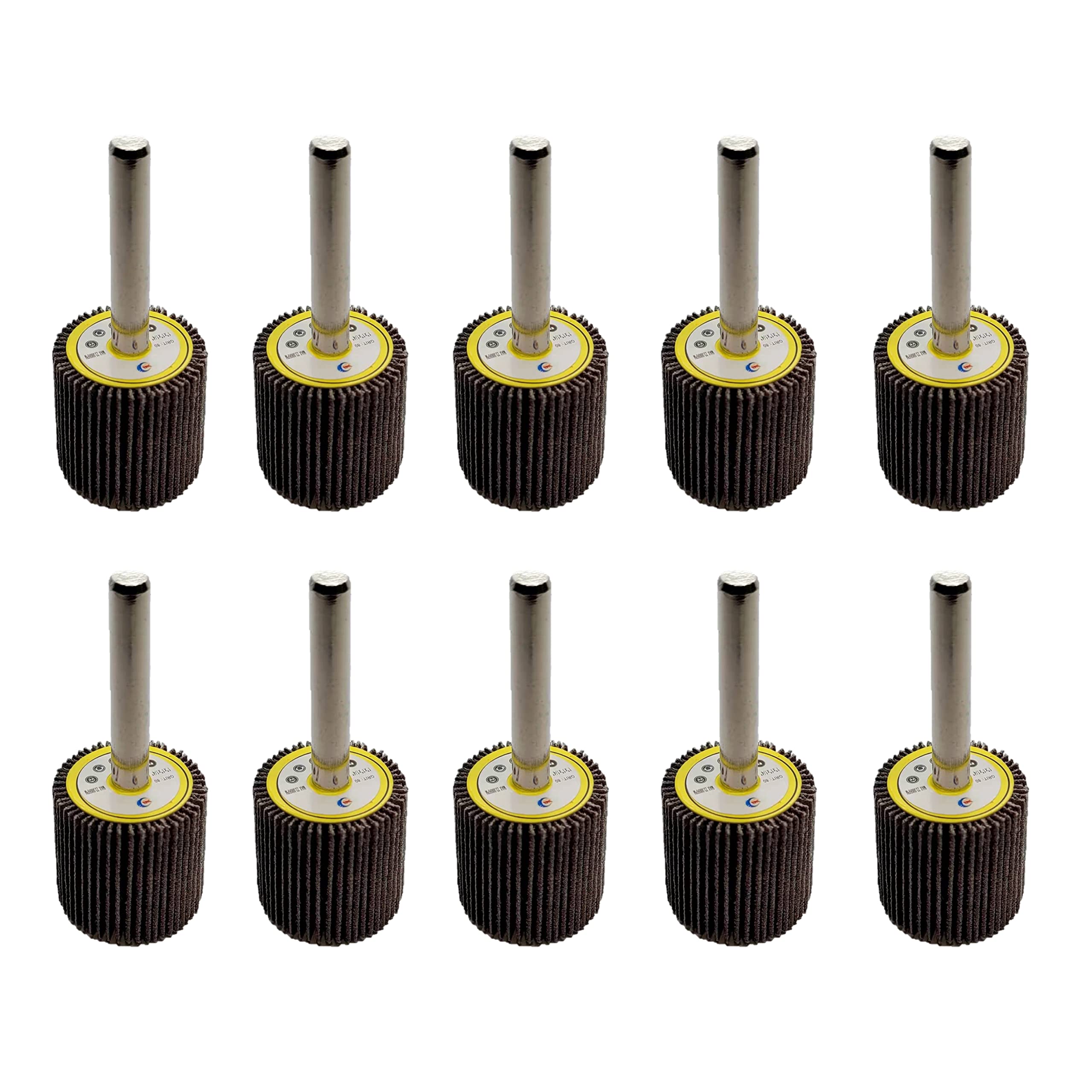 Eco Edge 5-Pack 1-Inch Aluminum Oxide Shank Mounted Abrasive Flap Wheels 1 X1 X1 4 180 Grit Fits All Power Drills - Foto 7