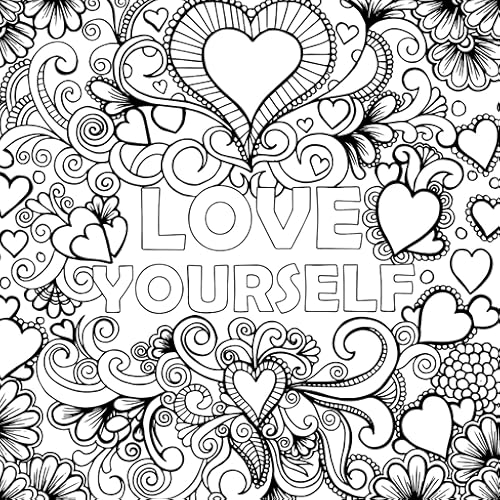 Positive Affirmations Coloring Book: Inspiring Drawing & Paint Game | Mindful Pages