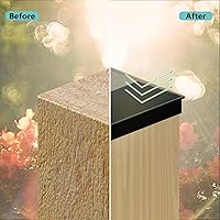 Vista 5 de Tapas de poste de 4 x 4 para postes de valla de madera de 3.5 x 3.5 pulgadas, a prueba de agua, a prueba de rayos UV, resistente a la intemperie