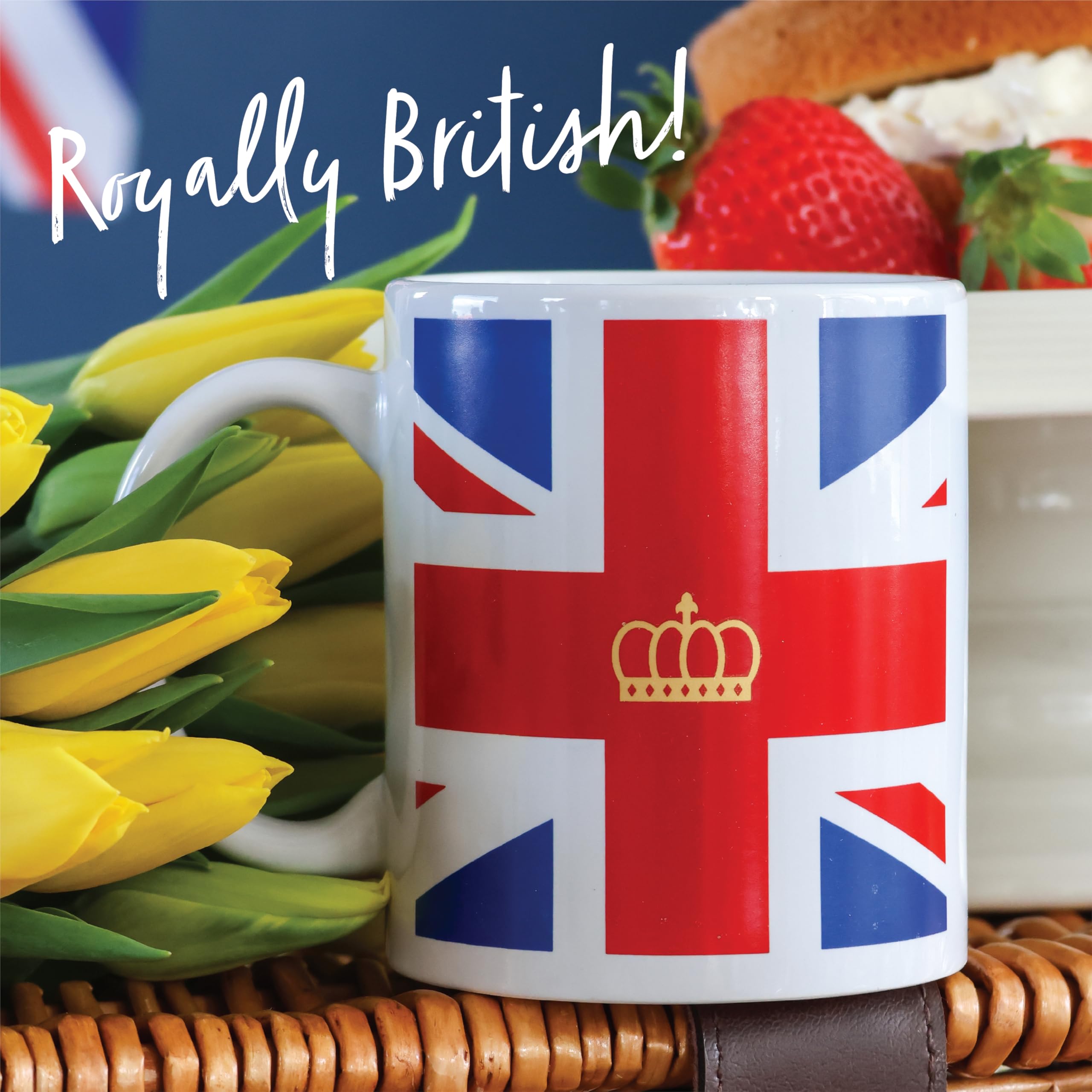 Kubek Union Jack - opakowanie 20 sztuk - biały kubek ceramiczny z wzorem flagi Union Jack - idealny na jubileuszowe imprezy uliczne i wydarzenia