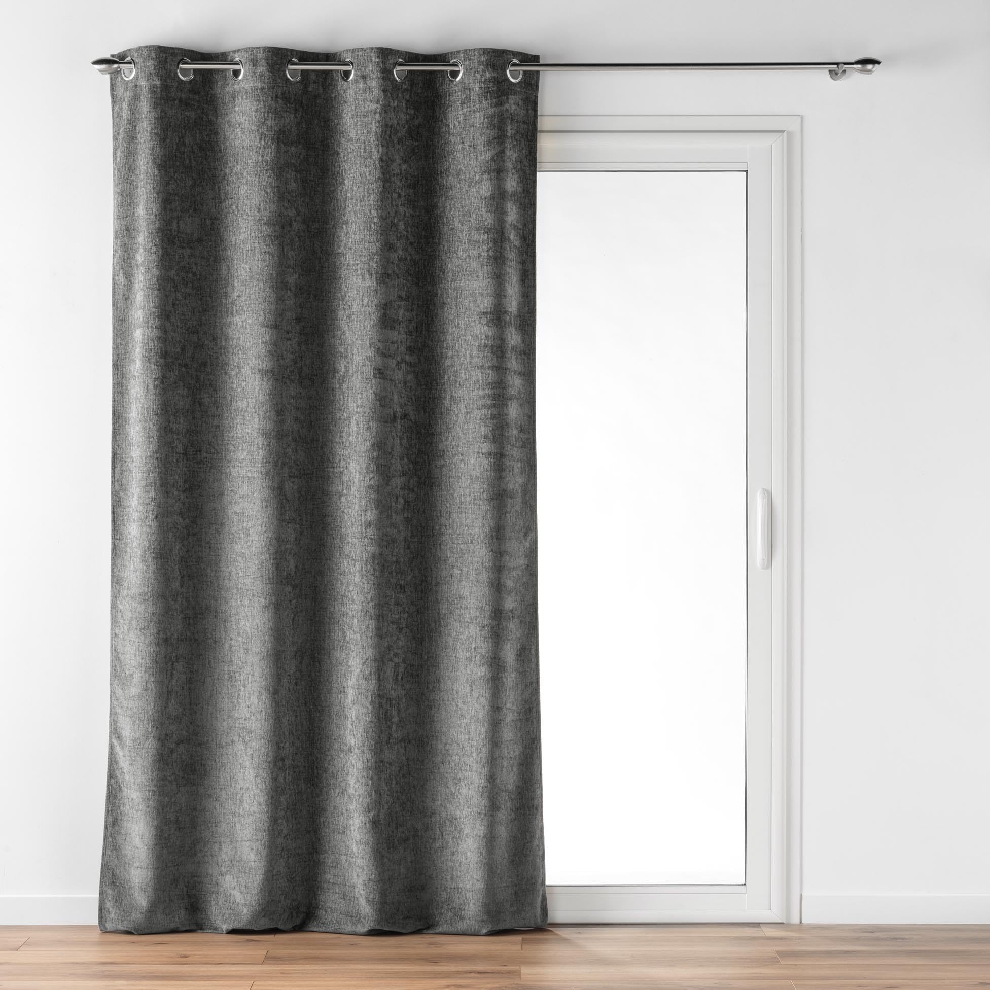 Douceur d'Intérieur Curtain, 100% polyester, Mole, 140 x 260 cm