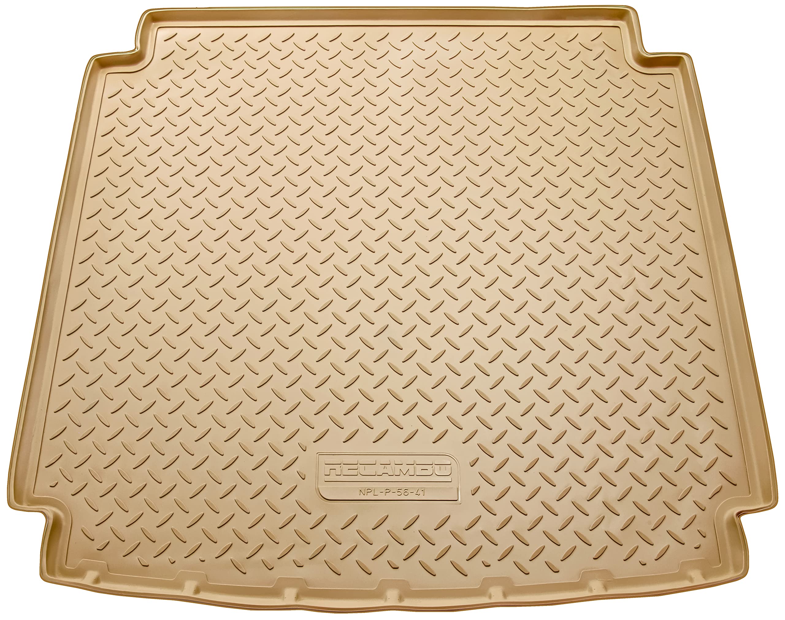 Recambo Bac de coffre en caoutchouc de qualité supérieure pour Mercedes Classe M | Type W164 | année de construction 2005-2011 | Ajustement parfait avec bordure | Beige