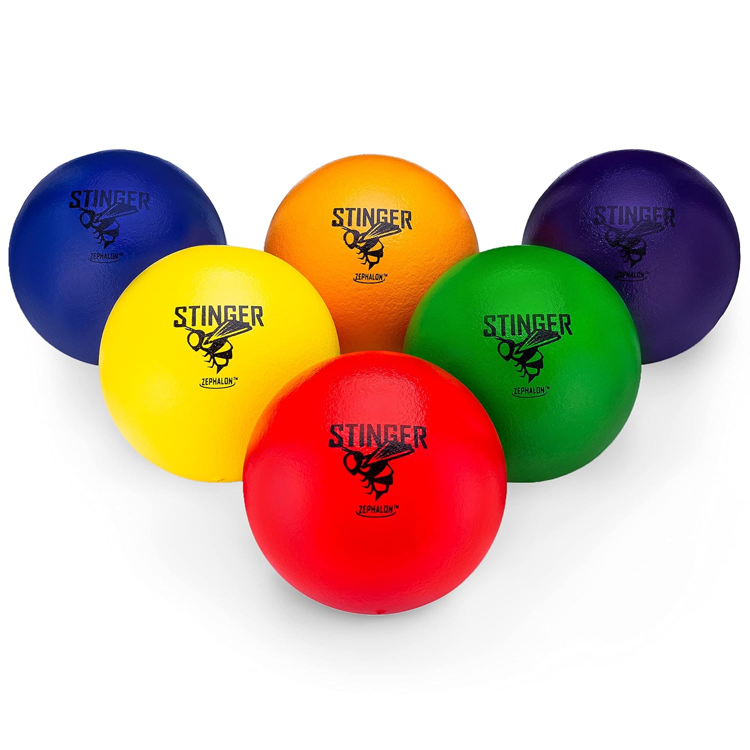 GSM Brands Dodgeballs Foam, Soft Skin, Low Bounce, 6" Set of 6